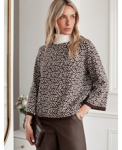 Свитер женский кофейный