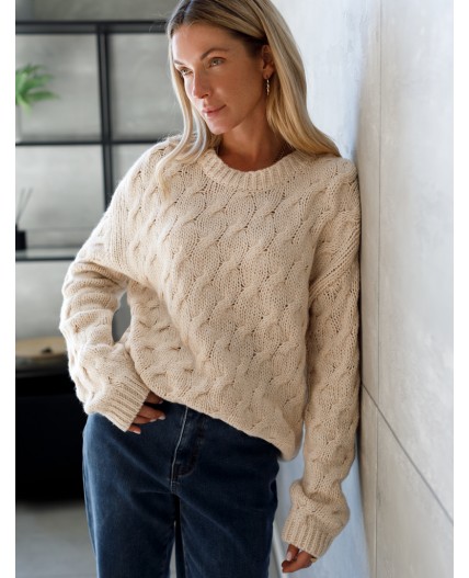 Джемпер женский овсяный меланж