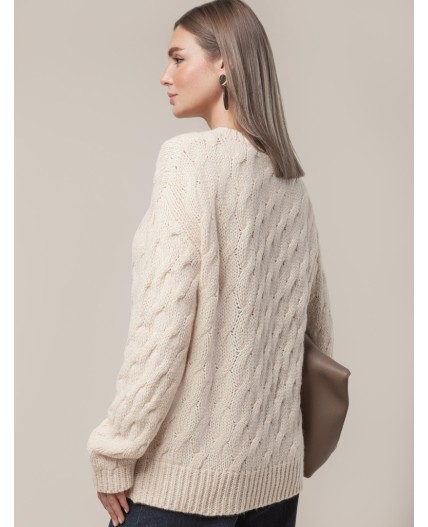 Джемпер женский овсяный меланж
