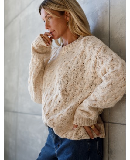 Джемпер женский овсяный меланж