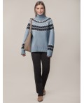 Джемпер женский серо-голубой