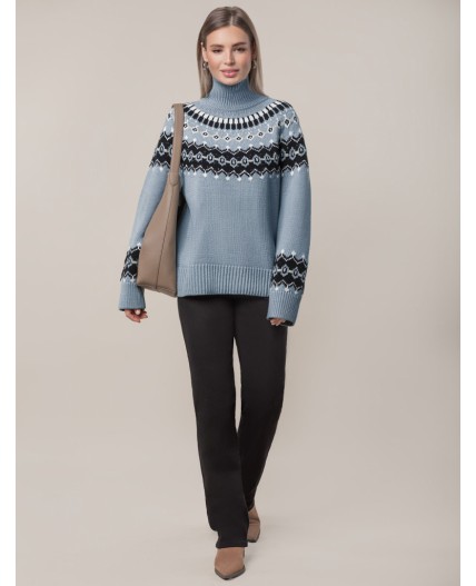 Джемпер женский серо-голубой