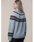 Джемпер женский серо-голубой