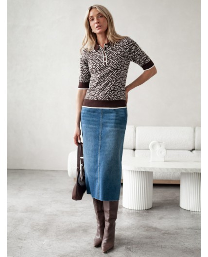 Джемпер женский кофейный