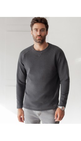 Джемпер мужской т.серый меланж