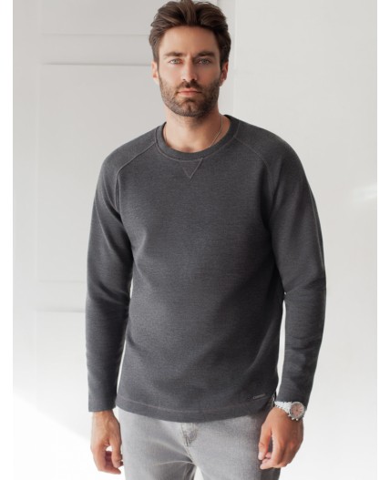 Джемпер мужской т.серый меланж