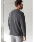 Джемпер мужской т.серый меланж