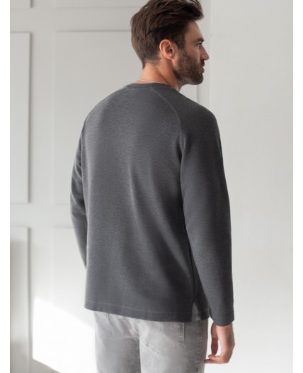 Джемпер мужской т.серый меланж