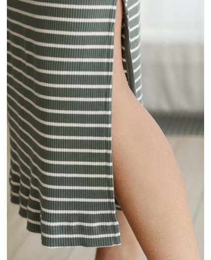 Платье женское оливковый-белый