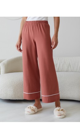 Брюки домашние женские кирпичный