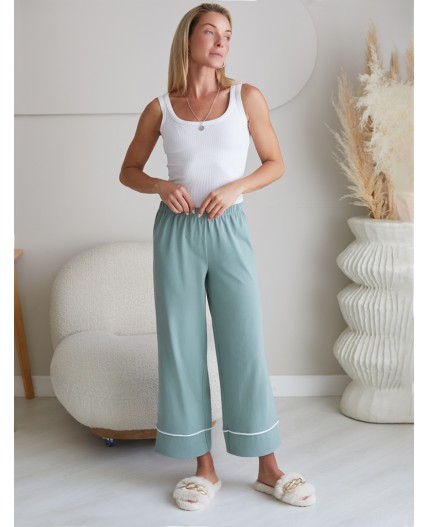 Брюки домашние женские св.оливковый