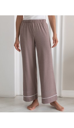 Брюки домашние женские т.кофейный меланж
