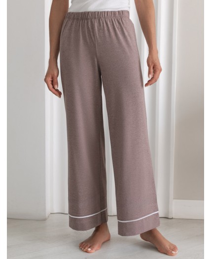 Брюки домашние женские т.кофейный меланж