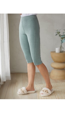 Капри женские оливковый меланж