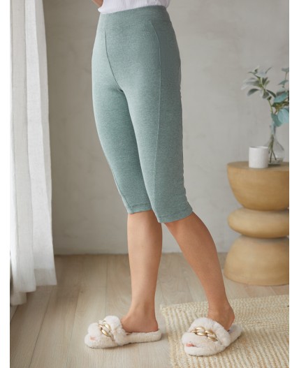 Капри женские оливковый меланж