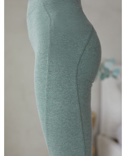 Капри женские оливковый меланж