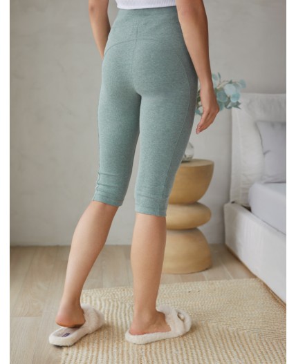 Капри женские оливковый меланж