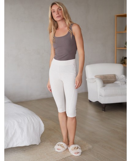 Капри женские св.бежевый меланж