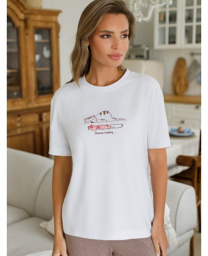 Футболка женская белый_dreams loading