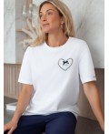 Футболка женская белый_love