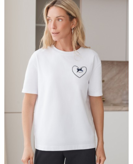 Футболка женская белый_love