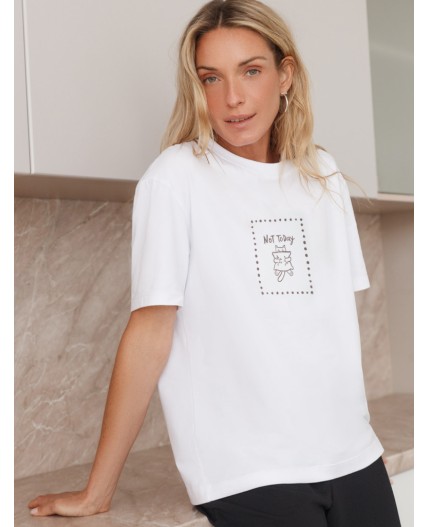 Футболка женская белый_not today