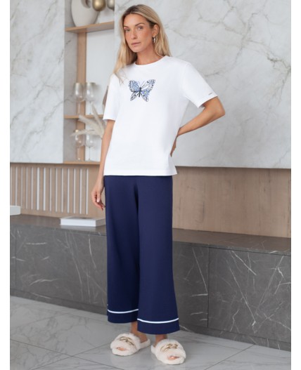 Футболка женская белый_бабочка