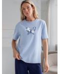 Футболка женская голубой_бабочка