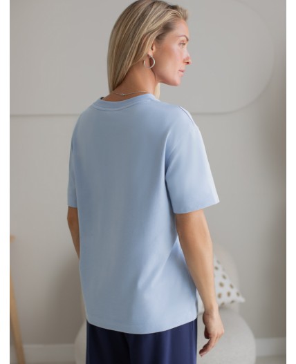 Футболка женская голубой_бабочка