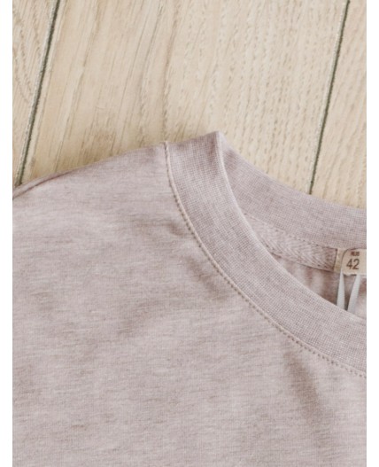 Футболка женская кофейный меланж_smile