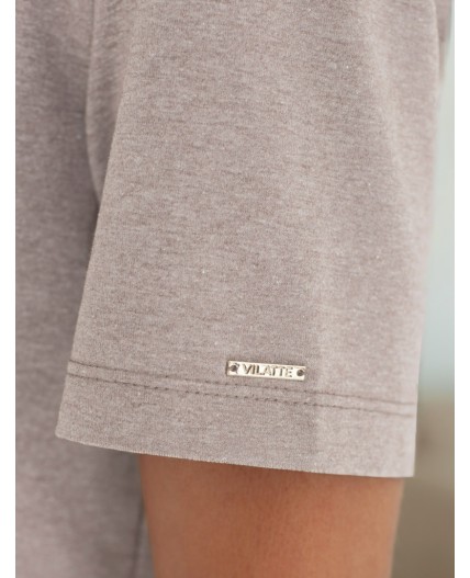 Футболка женская кофейный меланж_клубника