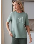 Футболка женская св.оливковый_not today