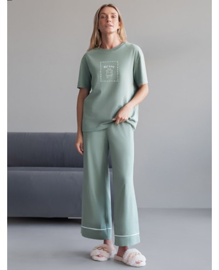 Футболка женская св.оливковый_not today