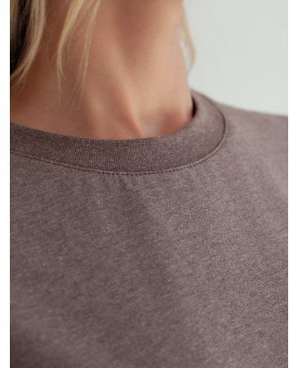 Футболка женская т.кофейный меланж_dreams loading