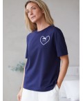 Футболка женская т.синий_love