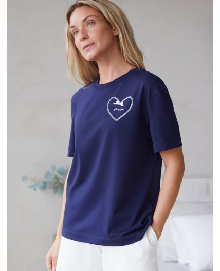 Футболка женская т.синий_love
