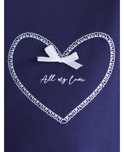 Футболка женская т.синий_love