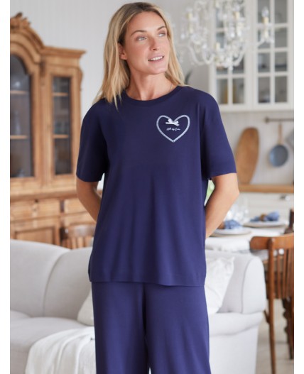 Футболка женская т.синий_love