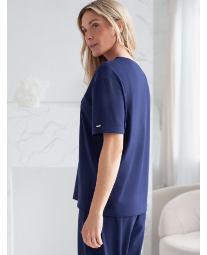 Футболка женская т.синий_бабочка