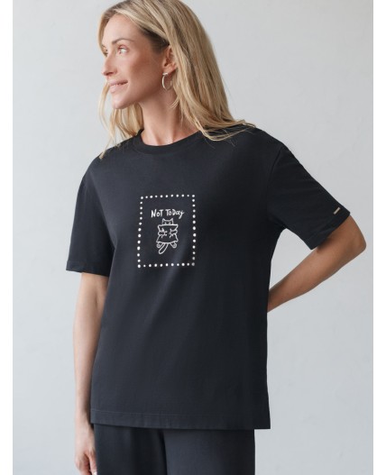 Футболка женская черный_not today