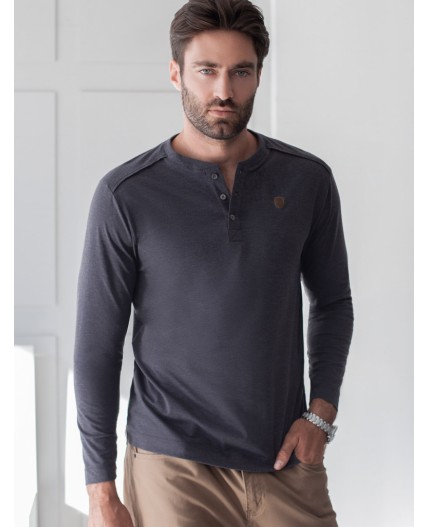 Джемпер мужской т.серый меланж