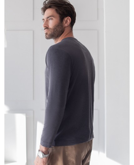 Джемпер мужской т.серый меланж