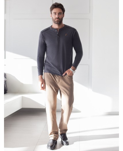 Джемпер мужской т.серый меланж