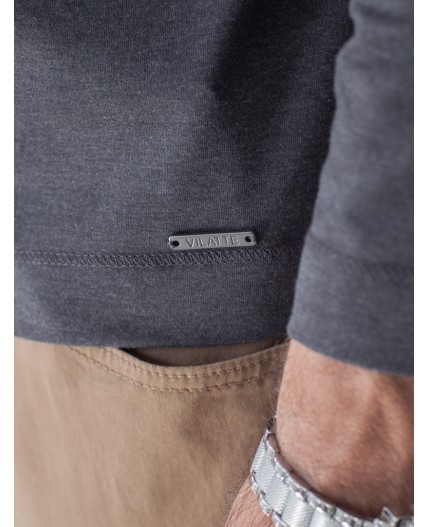 Джемпер мужской т.серый меланж