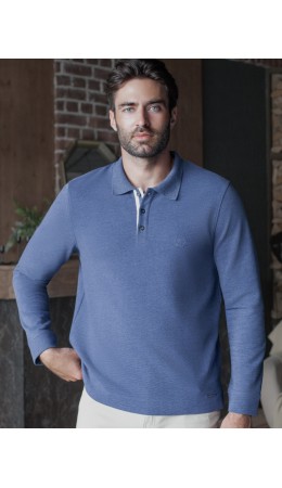 Джемпер мужской синий меланж