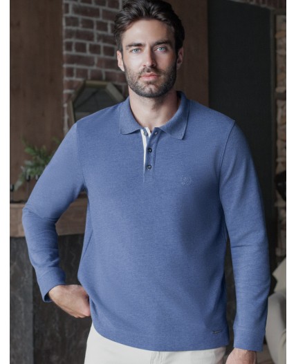 Джемпер мужской синий меланж