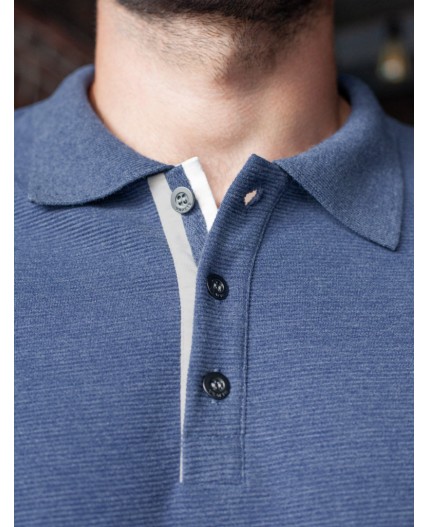 Джемпер мужской синий меланж