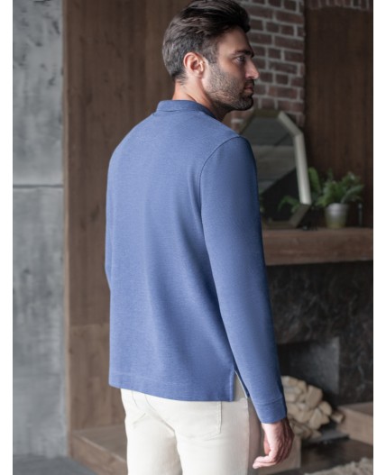 Джемпер мужской синий меланж