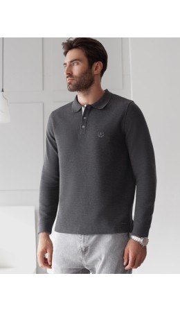 Джемпер мужской т.серый меланж