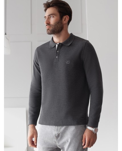 Джемпер мужской т.серый меланж